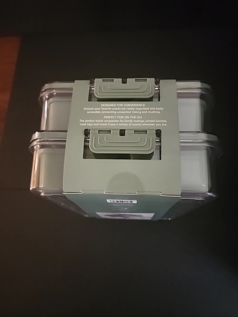 New, Set of 2 Snack Box In Sleeve, Cook With Color, Green, Total 16 Compartments